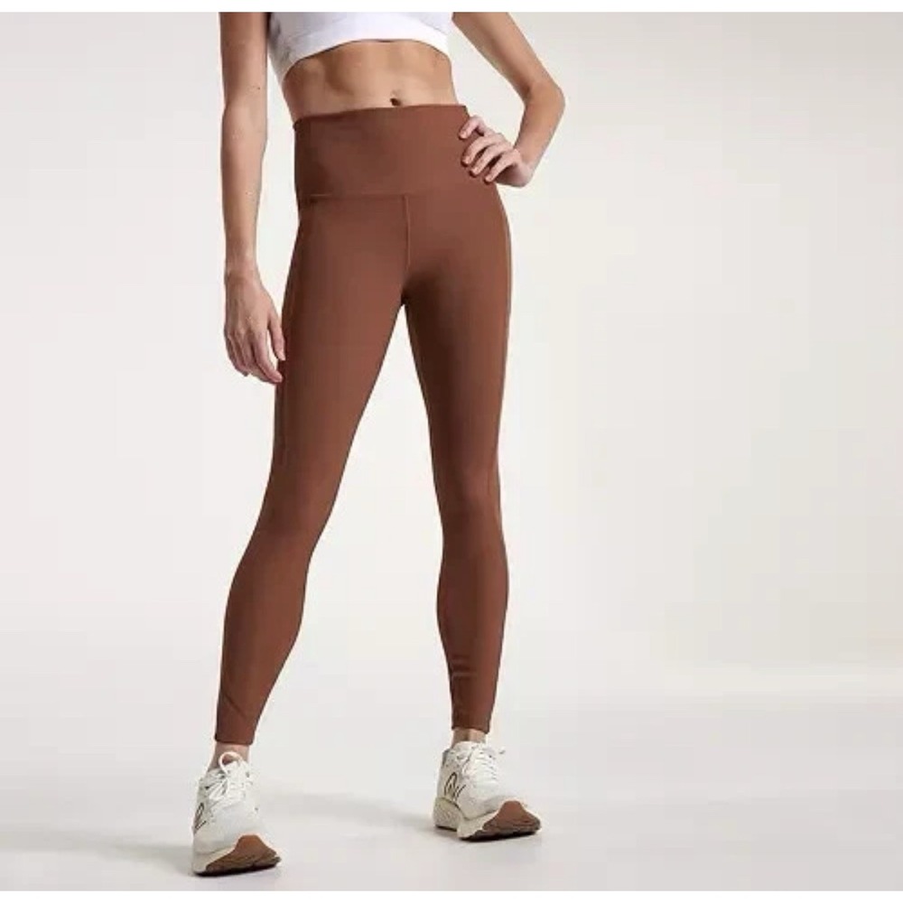 CALIA Women's Seamed‎ Ribbed Essential 7/8 Legging Rocky Mountain Brown -XS NWT